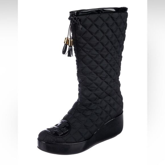 Tory Burch Gigi Quilted Boots - Picture 1 of 11
